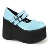 DemoniaCult - KERA08 Platform Sandals - Blue/Black Product image